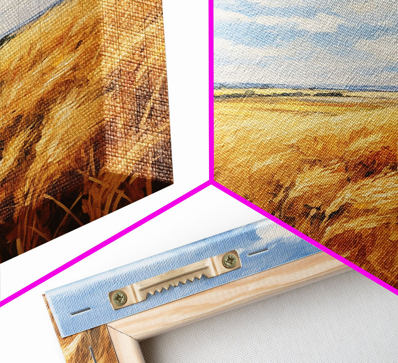 Wheat Feld Wall Art. Farm Wall Print, Landscape Art, Canvas Print, Wall Art, Vertical Art, Gift For Friend, Farmhouse Wall Decor, RV Decor