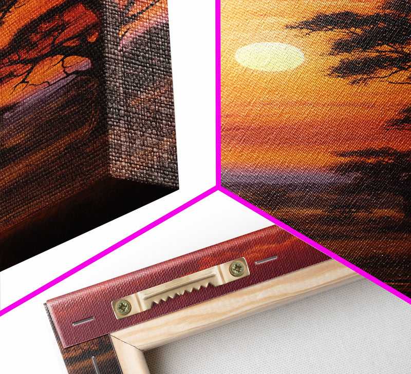 African Wall Art, Savannah Wall Art, Canvas Print, Wall Art, Vertical Art, Landscape Print, Retirement Gifts, Apartment Wall Decor, RV Decor