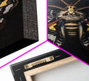 Framed Death Head Moth Canvas Print, Acherontia, Taxidermy Art, Dried Butterfly Print, Bug Wall Art Hanging Decor, Goth Art, Halloween Art