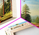 Sequoia National Park California Travel Art, National Park Print, Minimalist Travel Art, Midcentury Modern Style Landscape Painting