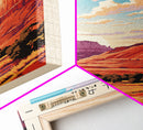 Capitol Reef National Park Utah Travel Art, National Park Print, Minimalist Travel Art, Midcentury Modern Style Landscape Painting