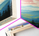 Great Smoky Mountains National Park Travel Art, National Park Print, Minimalist Travel Art, Midcentury Modern Style Landscape Painting