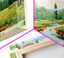 Cuyahoga Valley National Park, Panoramic Ohio Travel Art, National Park Print, Minimalist Travel Art, Midcentury Modern Style Landscape