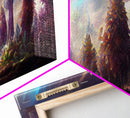 RPG Art, High Fantasy Forest Wall Art, Ready To Hang Canvas Print, Panoramic Art, Fantasy RPG Concept Art