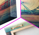 Ferris Wheel, Theme Park, Carnival Rides, Canvas Print, Wall Hanging, Portrait Art, New Homeowner Gift, Modern Home Decor, Bookshelf Decor