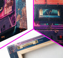 Vaporwave Cassette Tape Wall Art, Framed Canvas Print, 1980s Inspired Home Decor, Retro Art, 80s Decor, Aesthetic Decor
