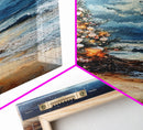 Christmas Tree On The Beach, Framed Canvas Print, gallery wall, Christmas Poster, Xmas Prints