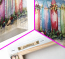 Christmas beach art, tropical Christmas decor, Christmas wall art, canvas print, beach Christmas decor, holiday wall art