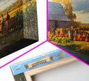 Picturesque Autumn Barn Harvest Scene Framed Canvas Print Farmhouse Art, Fall Harvest Scene Art Print, Rustic Wall Decor for Fall Season