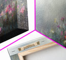 Moody Wild Flowers Under a Cloudy Sky, Panoramic Framed Canvas Print, Nature Decor, Boho Floral Wall Art, Flower Painting Gift For Her