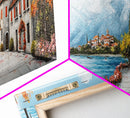 Positano Oil Painting Print, Original Art of Amalfi Coast Italy, Italian Vacation Art, European Vacation Gift Idea, Living Room Decor