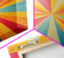 Mid Century Star Burst Canvas Print, Art Print, Retro Style Pastel Spiral Art, Modern Art, Modern Abstract Art Print, Wall Hangings