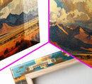 Home On The Mountains Framed Canvas Print, Southwestern Wall Art, Beautiful Home Decor For Above Sofa Or Couch, Rustic Farmhouse Art