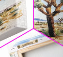 Watercolor Painting Print of Joshua Tree, Framed Canvas Print, Joshua Tree Art, Joshua Tree California Wall Art, Modern Farmhouse Art