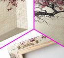 Wabi Sabi Japanese Maple Tree Framed Canvas Print, Minimalist Home Decor, Vertical Living Room Art