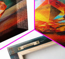 Gemstone Painting Print, Framed Canvas Print, Gemstones Wall Art, Precious Stone Painting, Red Gem, Ruby Painting, Antique Minerals Decor
