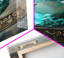 Emerald Painting Print, Framed Canvas Print, Gemstones Wall Art, Precious Stone Painting, Green Gem, Ruby Painting, Antique Minerals Art