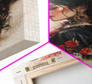 Chica Painting, Female Matador Canvas Print, Wood Framed Tejano Art