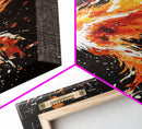 Graffiti Punk Art, Phoenix In Flames, Retribution, Framed Canvas Print, The Phoenix, Framed Wall Art, Original Painting Phoenix