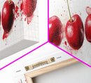 Original Cherry Painting Print - Panoramic Canvas Fruit Illustration - Home Decor For Kitchen - Framed Wall Art - Dining Room Decor