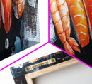 Wabi Sabi Sushing Painting Print, Panoramic Wall Art, Kitchen Decor, Restaurant Wall Art, Restaurant Decor, Sushi Art, Food Painting