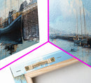 Morro Bay Panoramic Print, Nautical Landscape Painting, Canvas Print, Seascape Panoramic Painting, Seascape Landscape Wall Art Home Decor