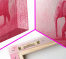Preppy Pink Elephant Framed Canvas Print Ready To Hang Panoramic Wall Art Girl's Dorm Room Wall Art Ready To Hang
