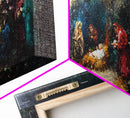 Modern Abstract Oil Painting Print of Nativity - Framed Canvas Print - Christrmas Art - Christian Wall Art - Christmas Home Decor