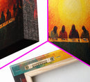 Scenic Depiction Of The Last Supper Framed Canvas Print - Jesus Art, Bible Wall Art, Christian Faith Home Decor, Last Supper Oil Painting