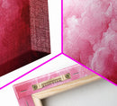 Pink Clouds - Framed Canvas Print - Wood Framed Wall Art - Preppy Decor - Preppy Dorm Room Wall Art - Abstract Pink Wall Art