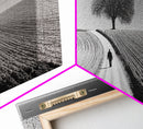Black and White Photography Style Print - Framed Canvas Print - Subdued Home Decor - Ready to Hang Wall Art - Centerpiece Wall Art