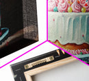 Painting Print of a Wedding Cake, Framed Canvas Art, Kitchen Decor, Wedding Decor, Kitchen Wall Art