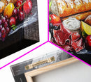 Kitchen Wall Art, Painting of a Charcuterie Board, Kitchen Decor, Modern Art, Food Still Life, Food Oil Painting, Kitchen Painting