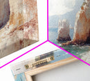 Whimsical Home Decor, Framed Canvas Print, Ireland Painting, Light and Airy Home Decor, Light Art, Nautical Seascape Landscape Painting