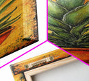 Vibrant Agave in Terra Cotta Framed Canvas Print Rustic Decor Agave Painting Botanical Prints Kitchen Wall Art