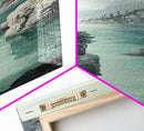 Framed Canvas Print Coastal Landscape Art Nautical Decor Tall Narrow Art Beach House Wall Art Perfect Above Couch Nautical Wall Art