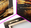 Still Life Oil Painting Print of Fruit and a Wine Barrel, Wine Room Art, Wine Cellar Art, Bar Decor, Tall Skinny Art, Skinny Vertical Art