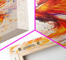 Watercolor Phoenix in Majestic Flight with Stunning Detail – Inspiring Firebird Canvas Print, Perfect Wall Art for Bedroom or Study Spaces