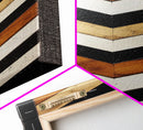 Retro Chevrons Wall Art - Framed Canvas Print - Mid Century Modern Wall Art - Unique Home Decor - Tall Narrow Art - Skinny Art