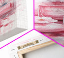 Elegant Perfume Bottles Framed Canvas Print Pink Abstract Art Wabi Sabi Decor Light Pink Bedroom Artwork Feminine Minimalist Wall Art