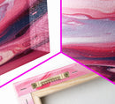 Pink Marble Abstract Framed Canvas Print Modern Light Pink Wall Art Moody Therapy Dorm Decor or Yoga Art
