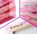 Elegant Hand Fans Framed Canvas Print Chinoiserie Wabi Sabi Wall Art Vertical Pink Decor Skinny Tall Art Light Pink Wall Art