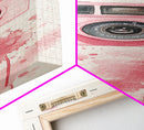 Retro Pink Camera Canvas Print Whimsical Wall Art Photography Lover Gift Living Room Art Vertical Pink Abstract Minimalist