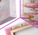 Pearl Necklace Watercolor Canvas Print Pink Wall Art Glamour Bedroom Decor Romantic Wabi Sabi Aesthetic Art
