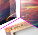 Ethereal Bubble Abstract Framed Canvas Print in Soft Pastels, Light Pink Wall Art Ideal for Bedroom or Contemporary Spaces