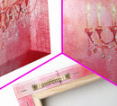 Pink Chandelier Canvas Print Glamorous Light Pink Wall Art Elegant Boho Minimalist Living Room Bedroom Art Framed Christmas Decor