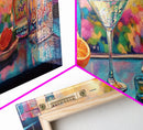 Citrus Cocktail Canvas Print Bright Bar Wall Art Vibrant Foodie Home Decor Kitchen Gift Idea Tropical Drinks Modern Party Art Unique