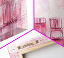 Makeup Brushes Still Life Canvas Print Light Pink Wall Art Dorm Decor Wabi Sabi Art Gift Idea Living Room or Vanity Artwork