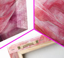 Sheer Pink Fabric Abstract Painting as Light Pink Wall Art Aesthetic on Framed Canvas Print, Modern Bedroom or Living Room Accent