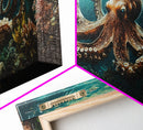 Magnificent Octopus Canvas Print Nautical Wall Art Coastal Decor Rustic Living Room Art Above Couch Art Gift Idea